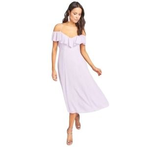 Show Me Your Mumu Camilla Ruffle Neck Tea Length Dress XXL